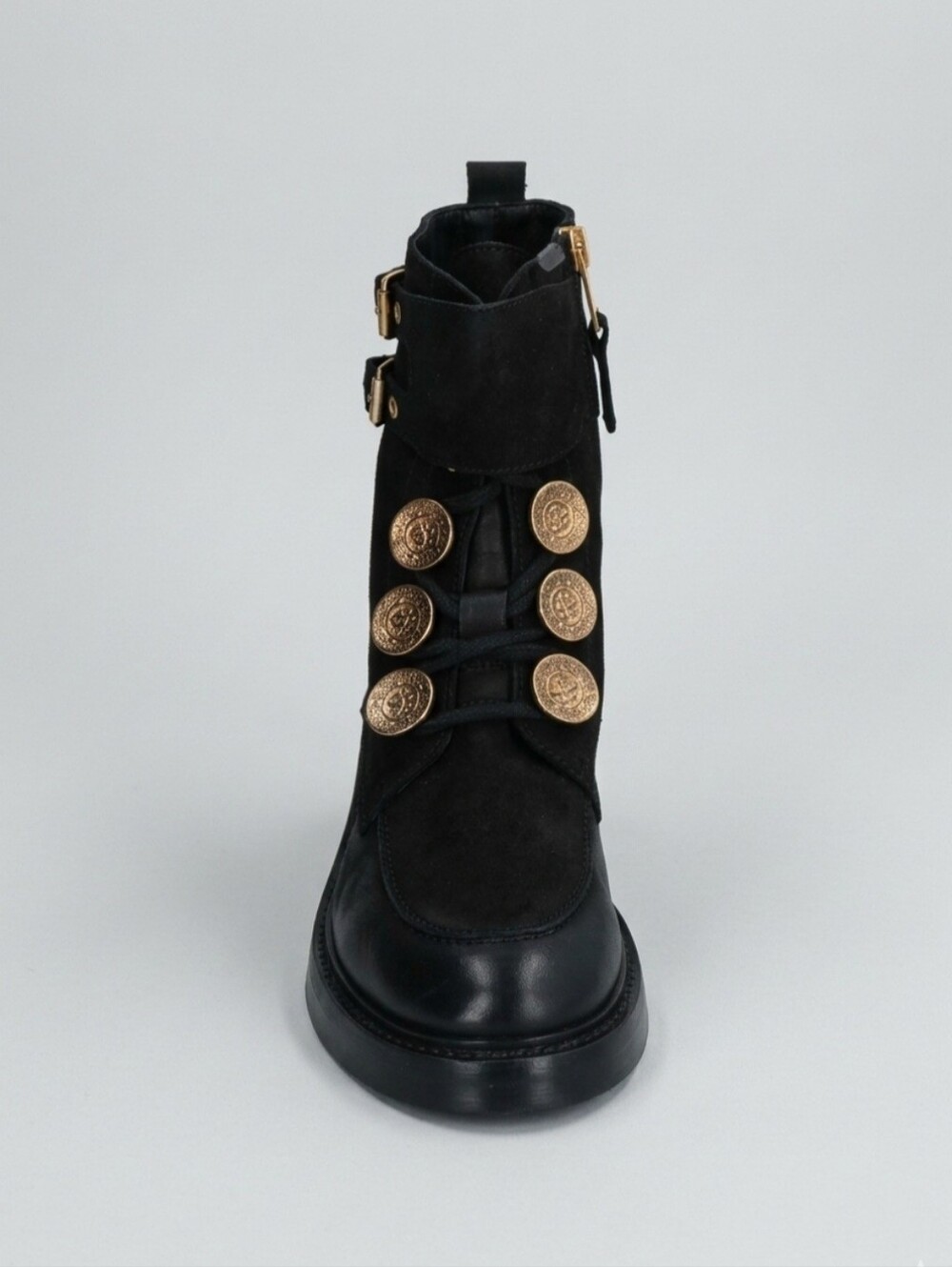 Designer Premium Quality Genuine Leather Combat Ankle Boots